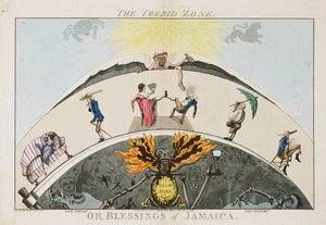 The Torrid Zone, or Blessings of Jamaica. c.1800 (coloured aquatint) by English School